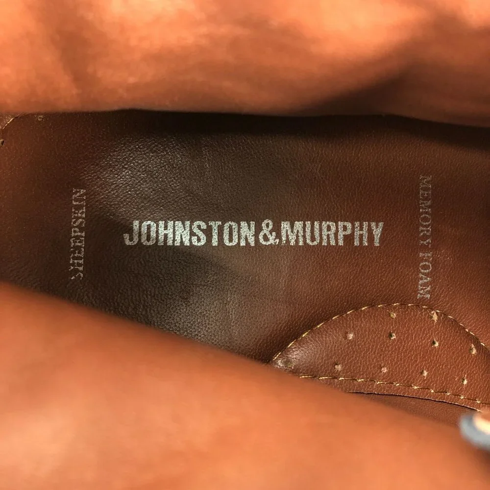 Johnston & Murphy Men's Size 10M Copeland Chukka Navy Blue Suede Ankle Boots